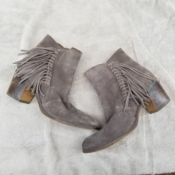 Kenneth Cole Reaction Shoes - Kenneth Cole Reaction Shoes Womens 8.5 Rotini Taupe Brown Suede Booties *Read*